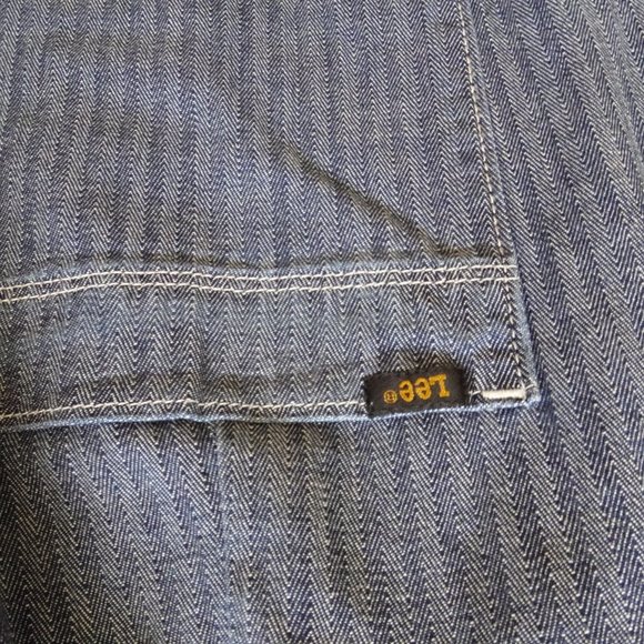 LEE Denim Romper Size XL Blue Short Union Alls Vintage Modern - Picture 10 of 14